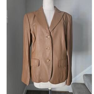 Pendleton 100% Leather Jacket Blazer Size M